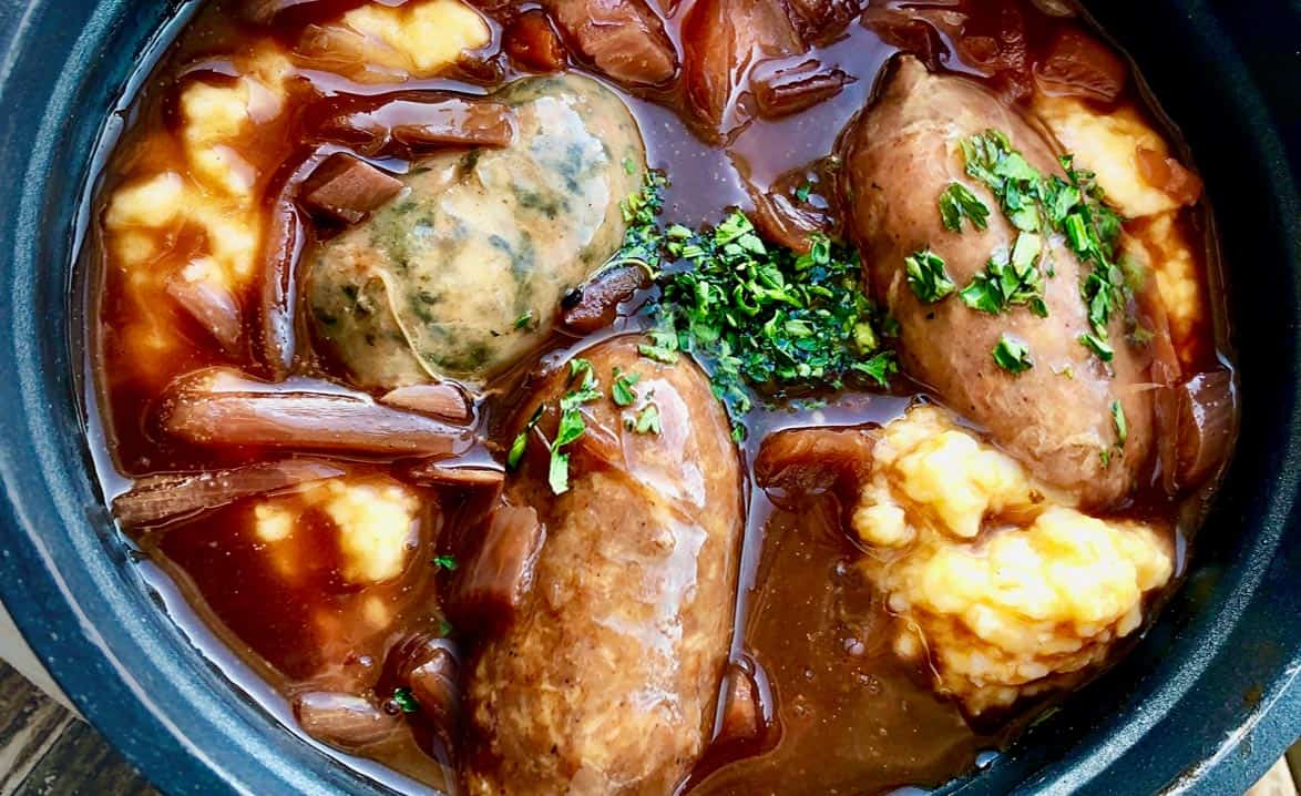 Diots de Savoie au vin blanc. Recette traditionnelle de Haute-Savoie